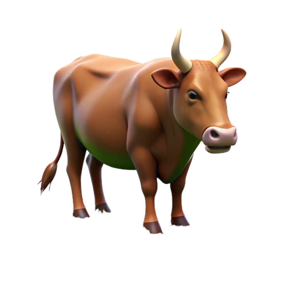 stunning rustic Brown Cow Grazing in Field png