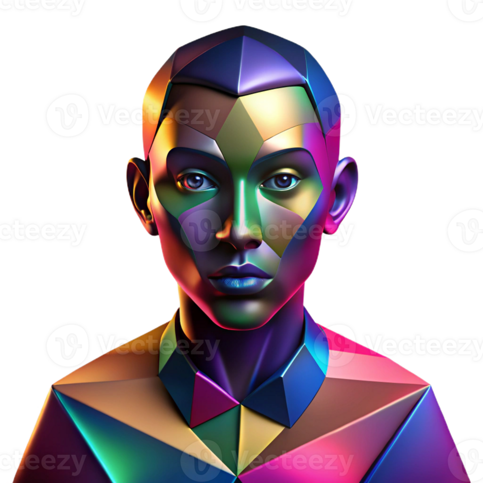 magnificent modern An Abstract Portrait Composed of Geometr exclusive png