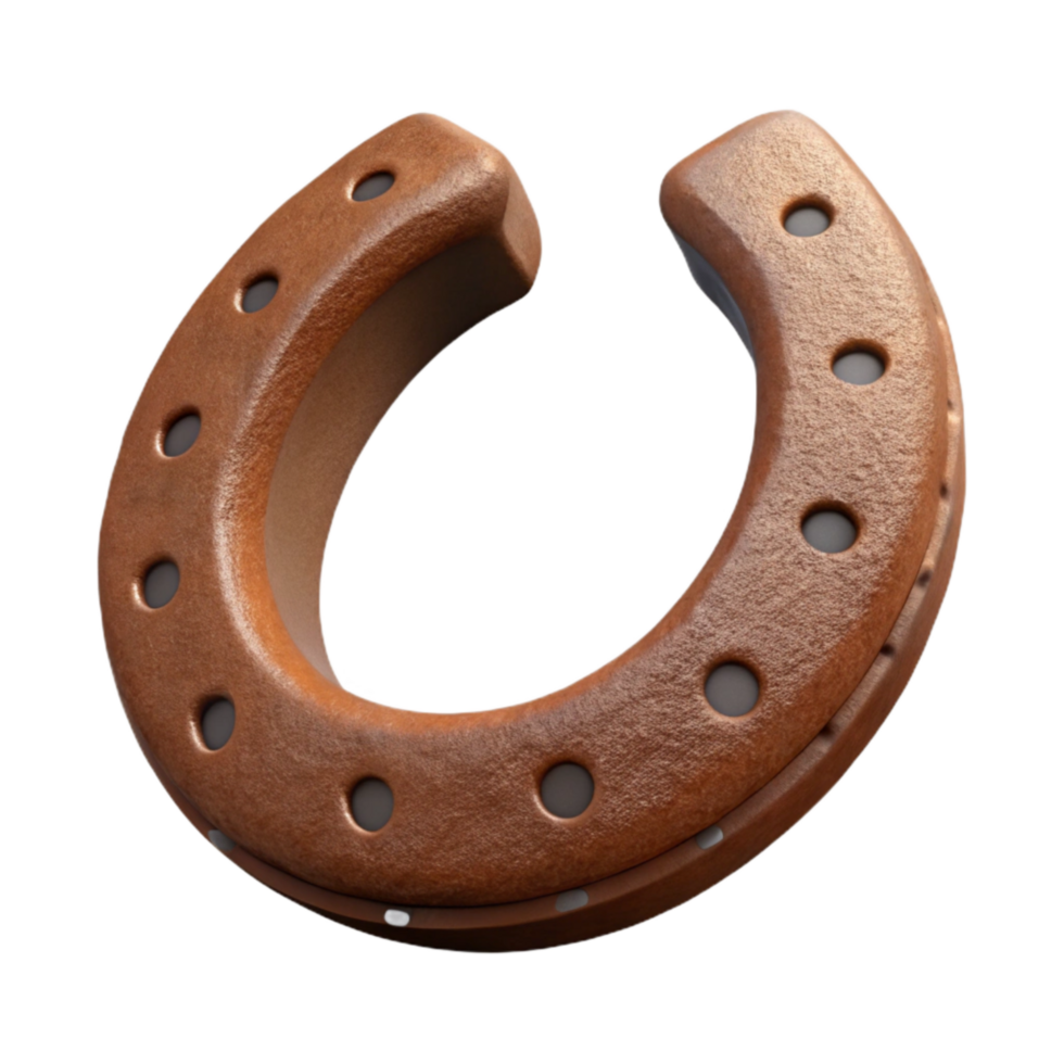 elegant vintage Brown Horse Shoe Cutout png