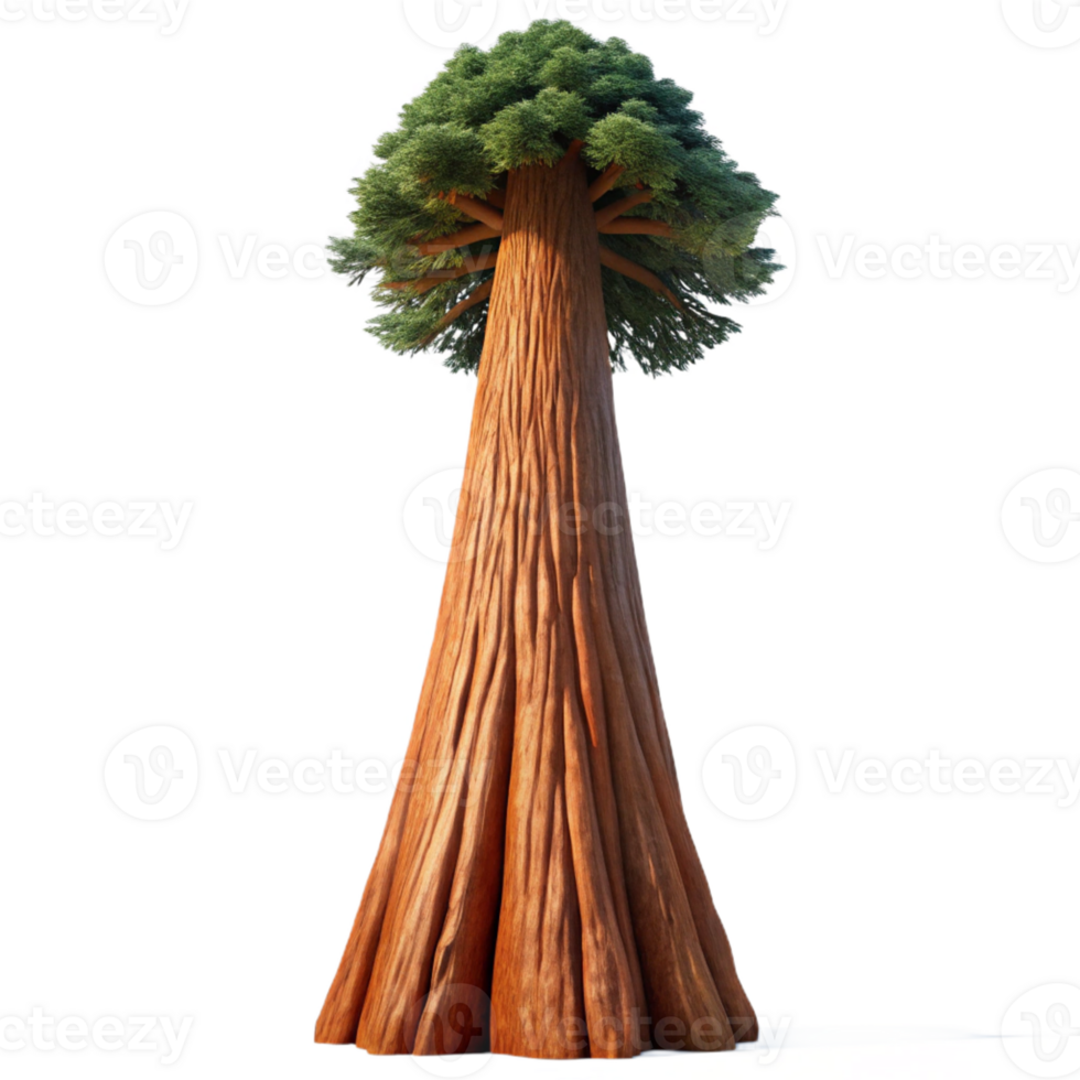 vibrant modern A Giant Sequoia Tree Reaching Towards Th detailed png
