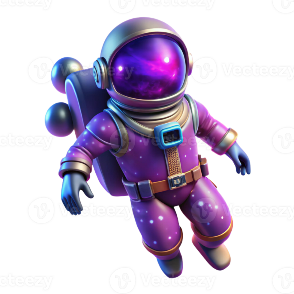 vibrant vintage A Lone Astronaut Clad in a Bioluminescen detailed png
