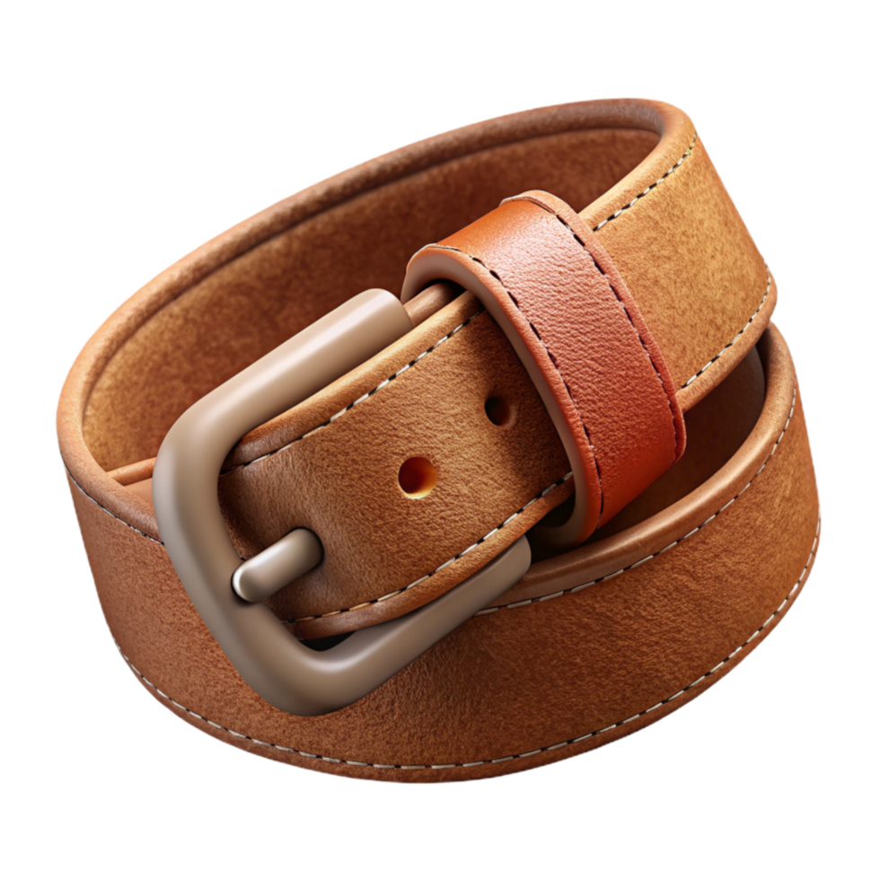 impressive vintage Brown Suede Belt Buckle Detail Transparent Element png