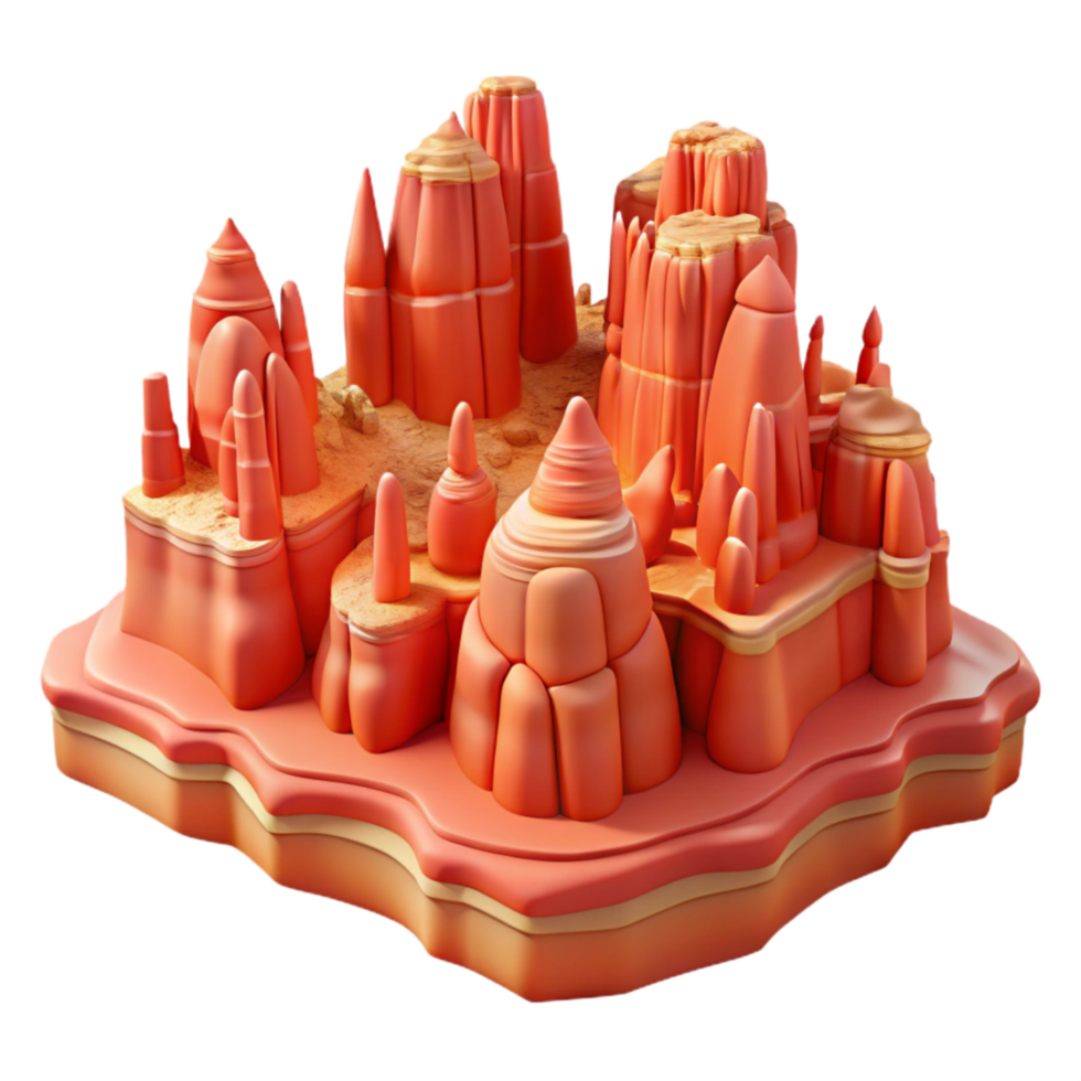 elegant artistic Bryce Canyon Hoodoos Red Rock Formations Element professional png