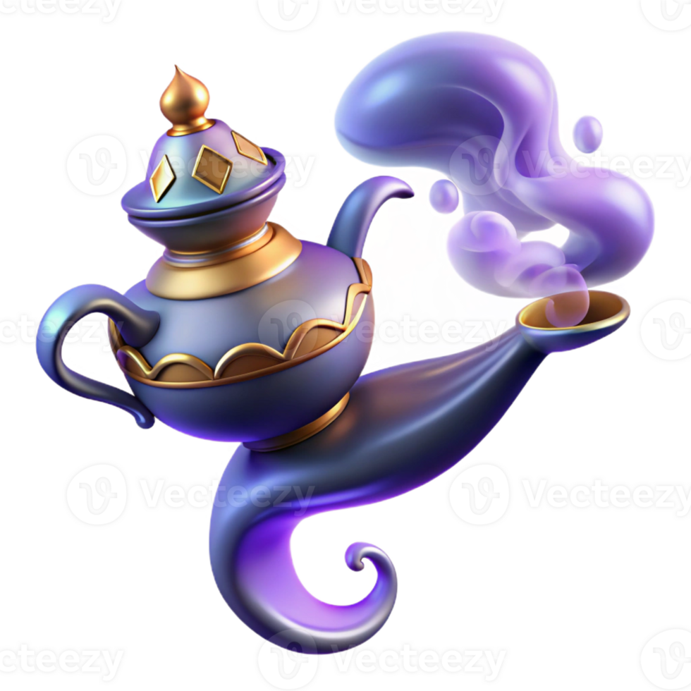 extraordinary traditional A Powerful Djinn Emerging from a Magic L high resolution png