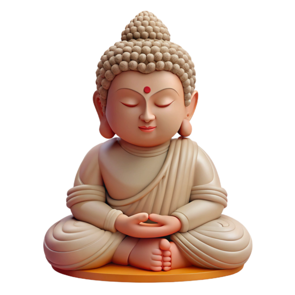 beautiful minimalist Buddha Statue Serene Expression Element genuine png