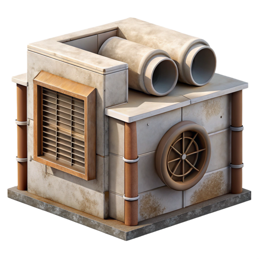 dramatic modern Building Ventilation System Cutout Element original png