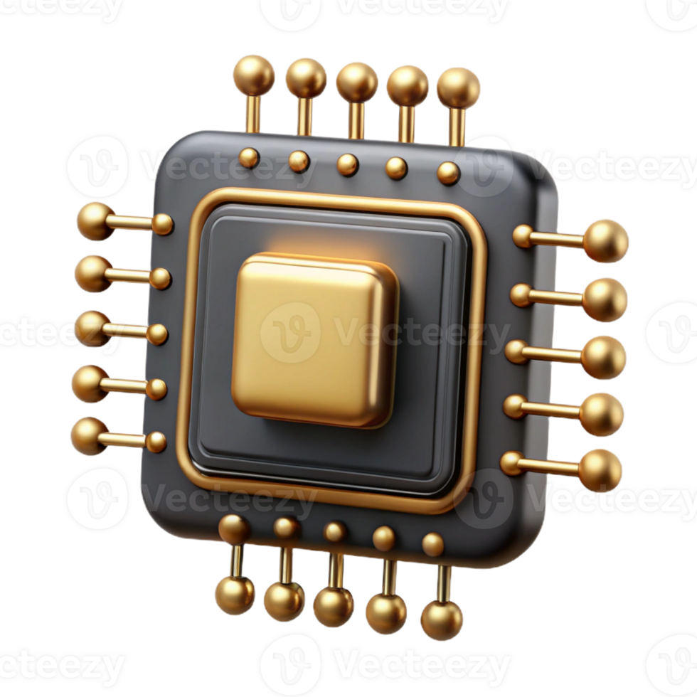 magnificent vintage A Single Microchip Intricately Detailed Wi high quality png