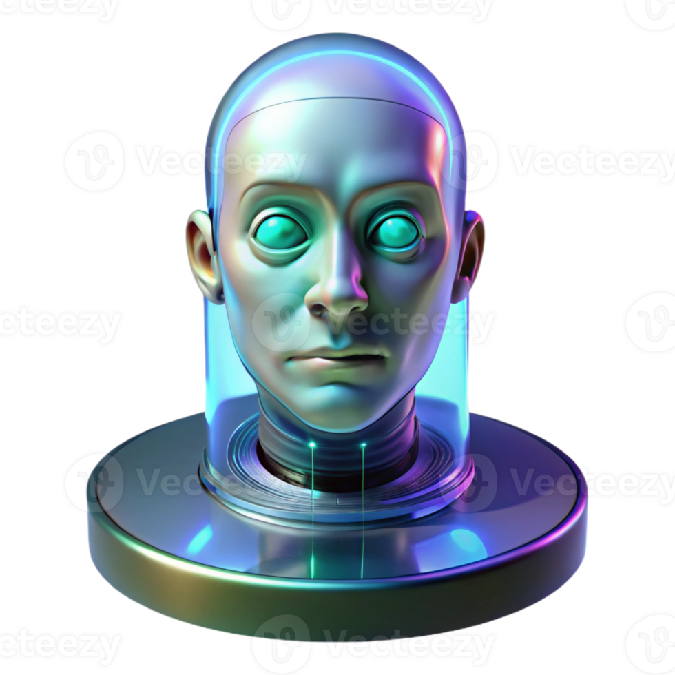 impressive modern A Holographic Projection of a Human Face high quality png