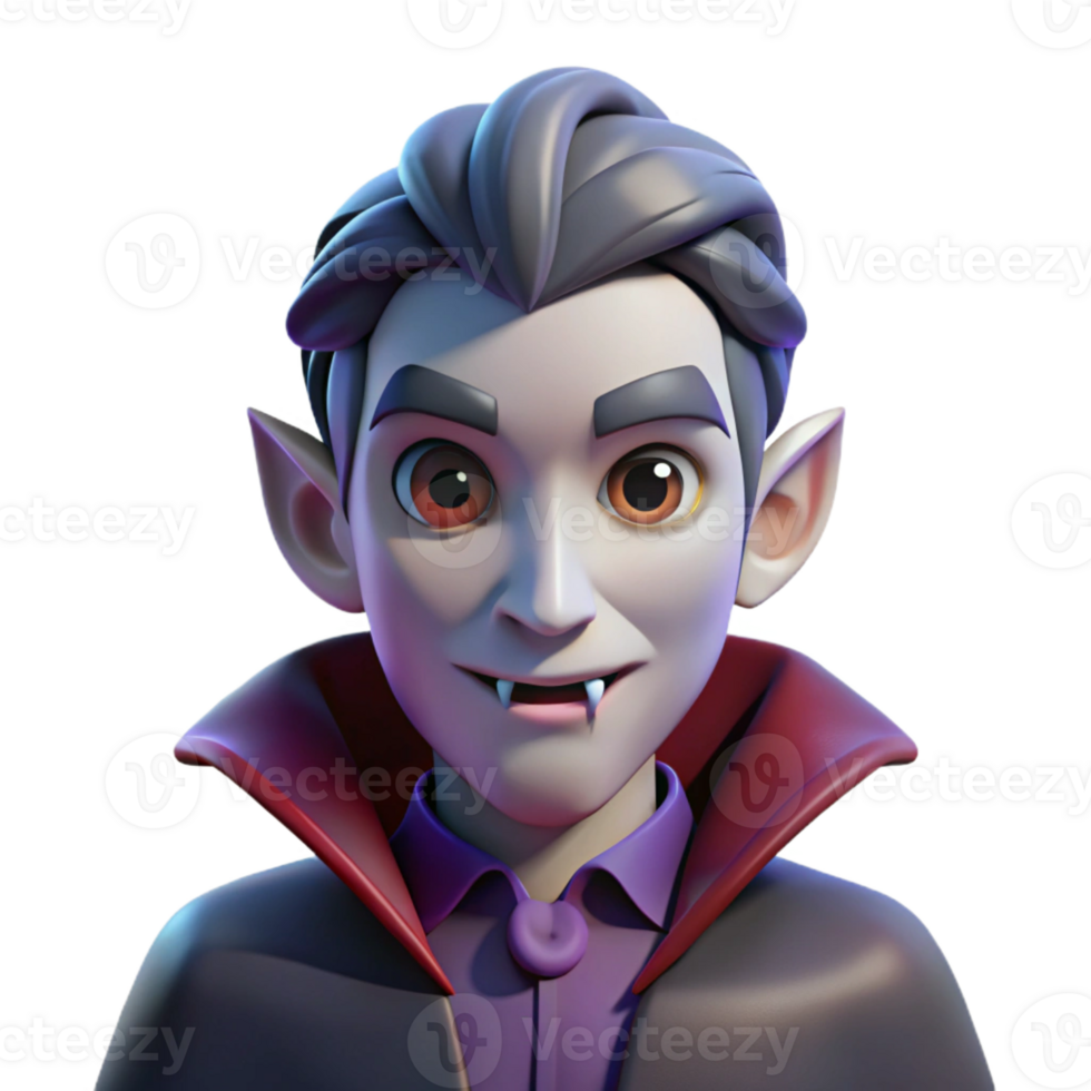 serene classic Portrait of a Gothic Vampire with Pale Sk original png