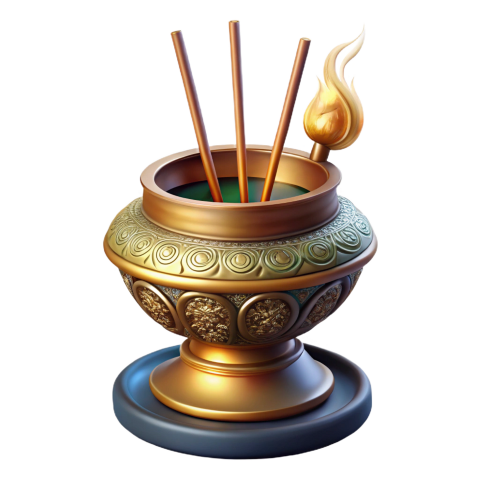 dramatic contemporary Burning Incense Sticks with Smoke Element exclusive png