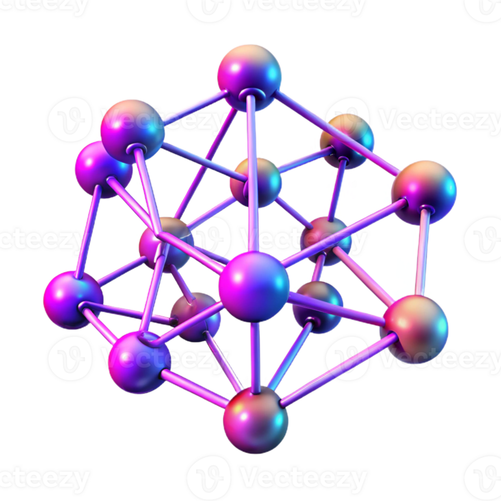 extraordinary abstract A Network of Interconnected Nodes Pulsat 4K png