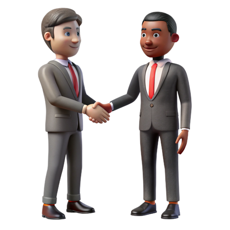 wonderful vintage Businessman Shaking Hands Silhouette professional png