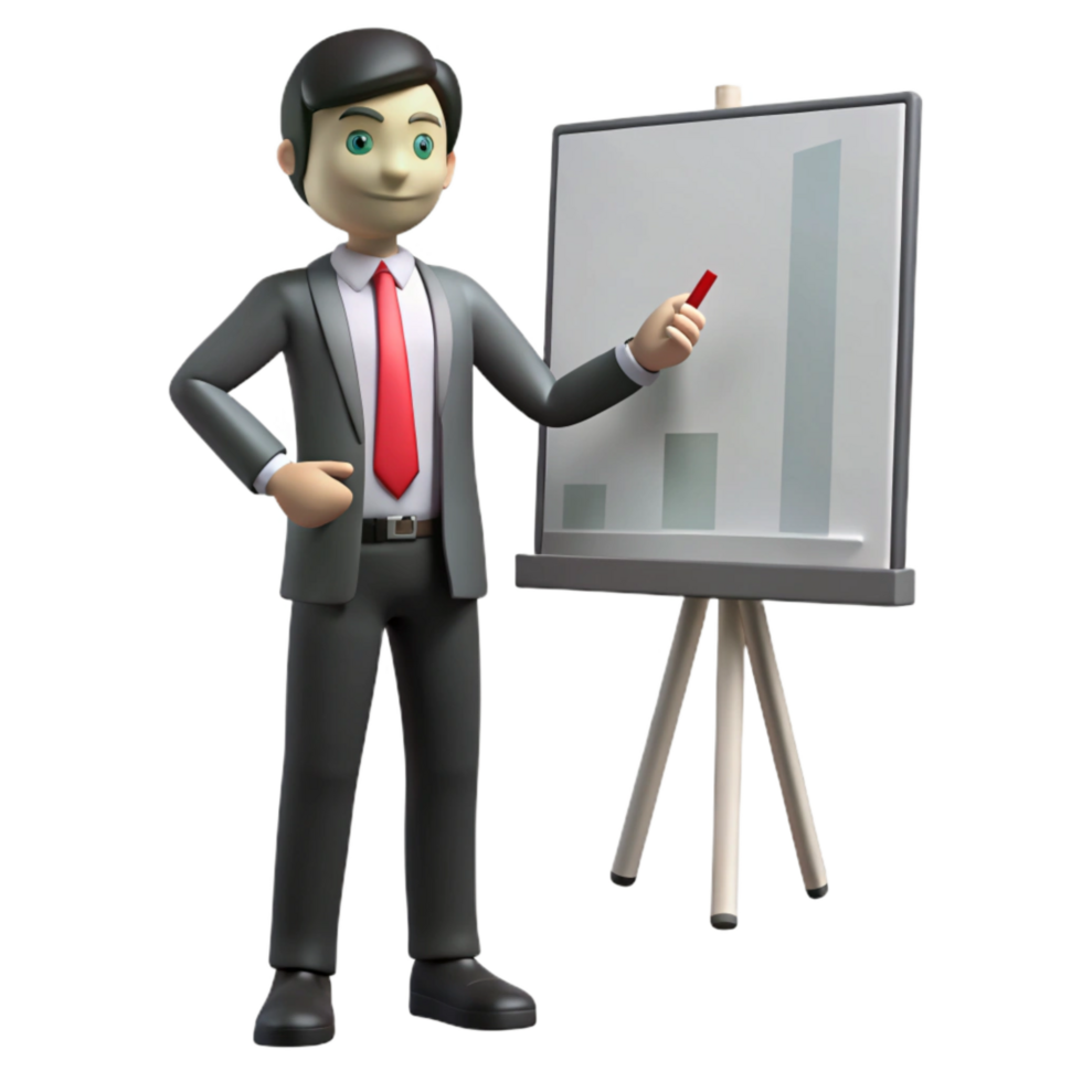 impressive artistic Businessman Silhouette Giving Presentation high resolution png