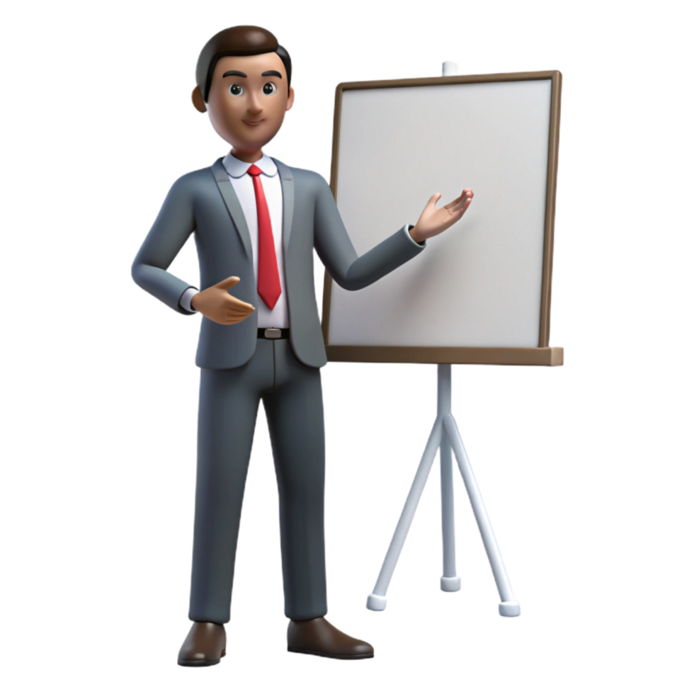 dramatic contemporary Businessman Silhouette Giving Presentation high resolution png