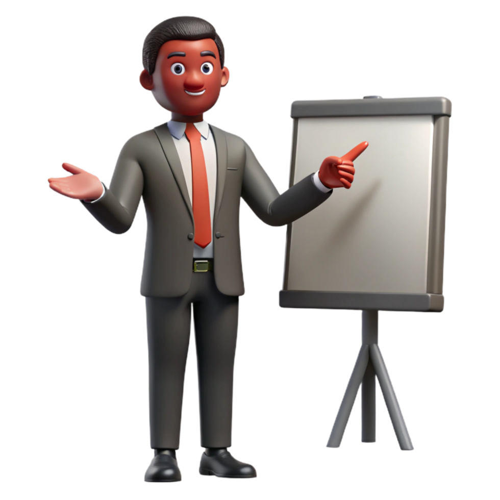 dramatic artistic Businessman Silhouette Giving Presentation high resolution png