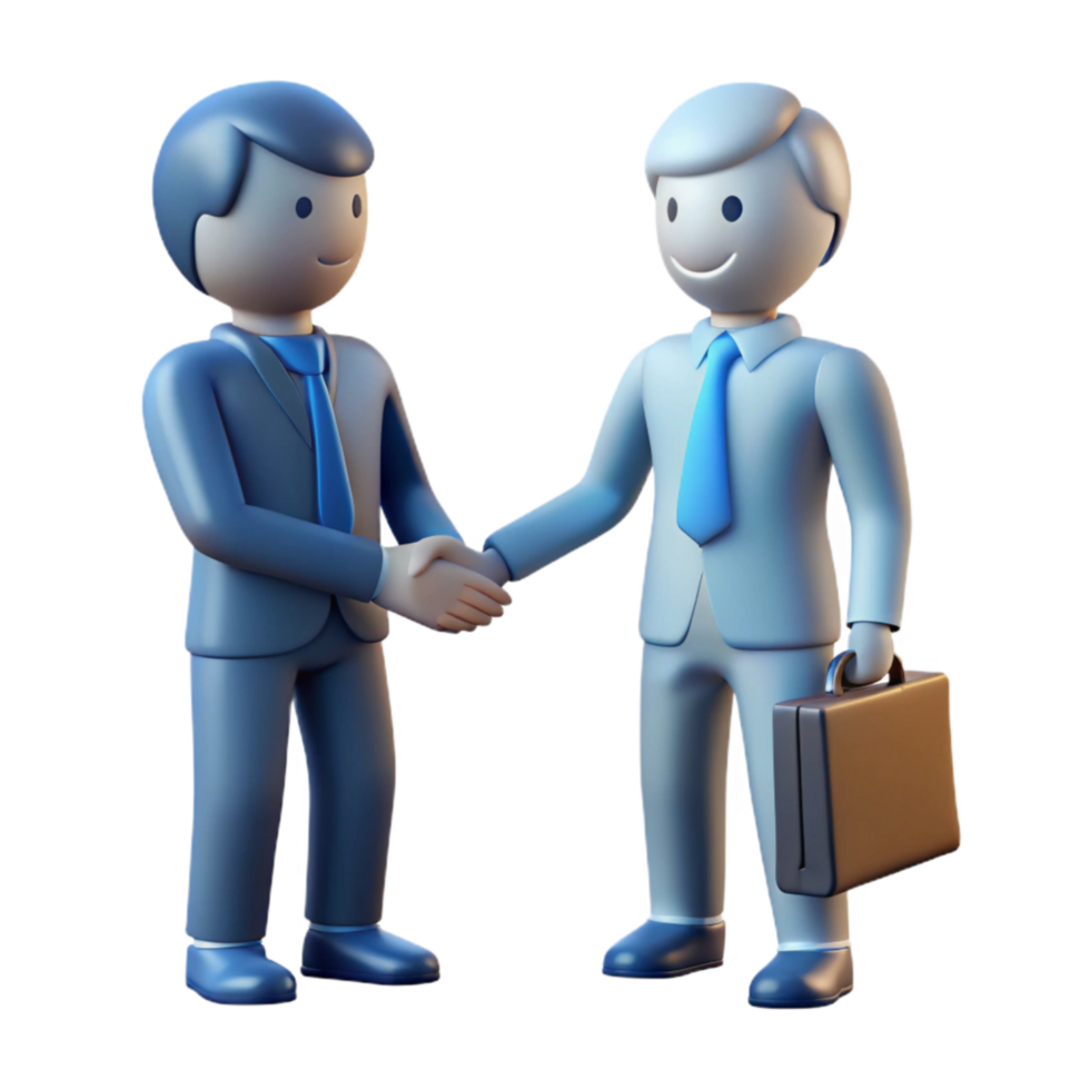 impressive contemporary Business Negotiation Silhouette Transparent Background exclusive png