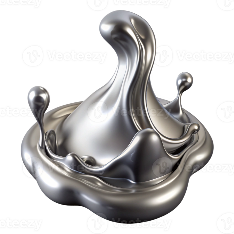 extraordinary creative A Cascade of Liquid Silver Reflective S exclusive png