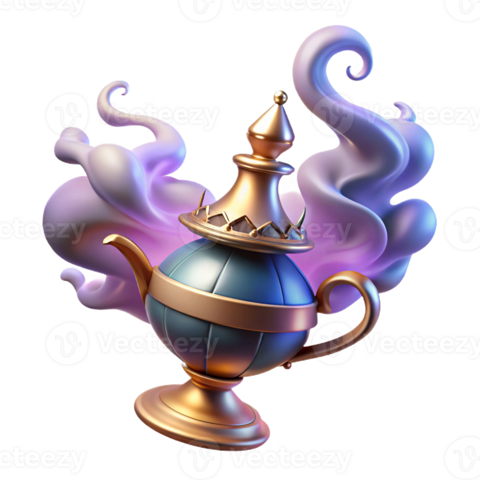 elegant vintage A Powerful Djinn Emerging from a Ornate authentic png