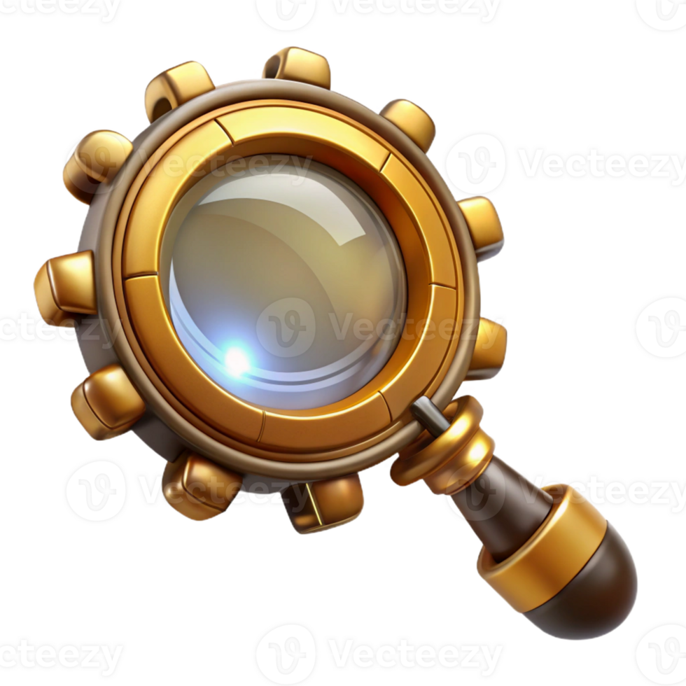 elegant minimalist A Stylish Steampunk Monocle Intricate Go detailed png