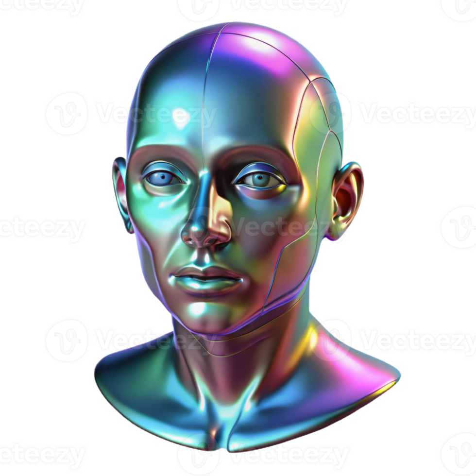 serene minimalist A Holographic Projection of a Human Face G authentic png