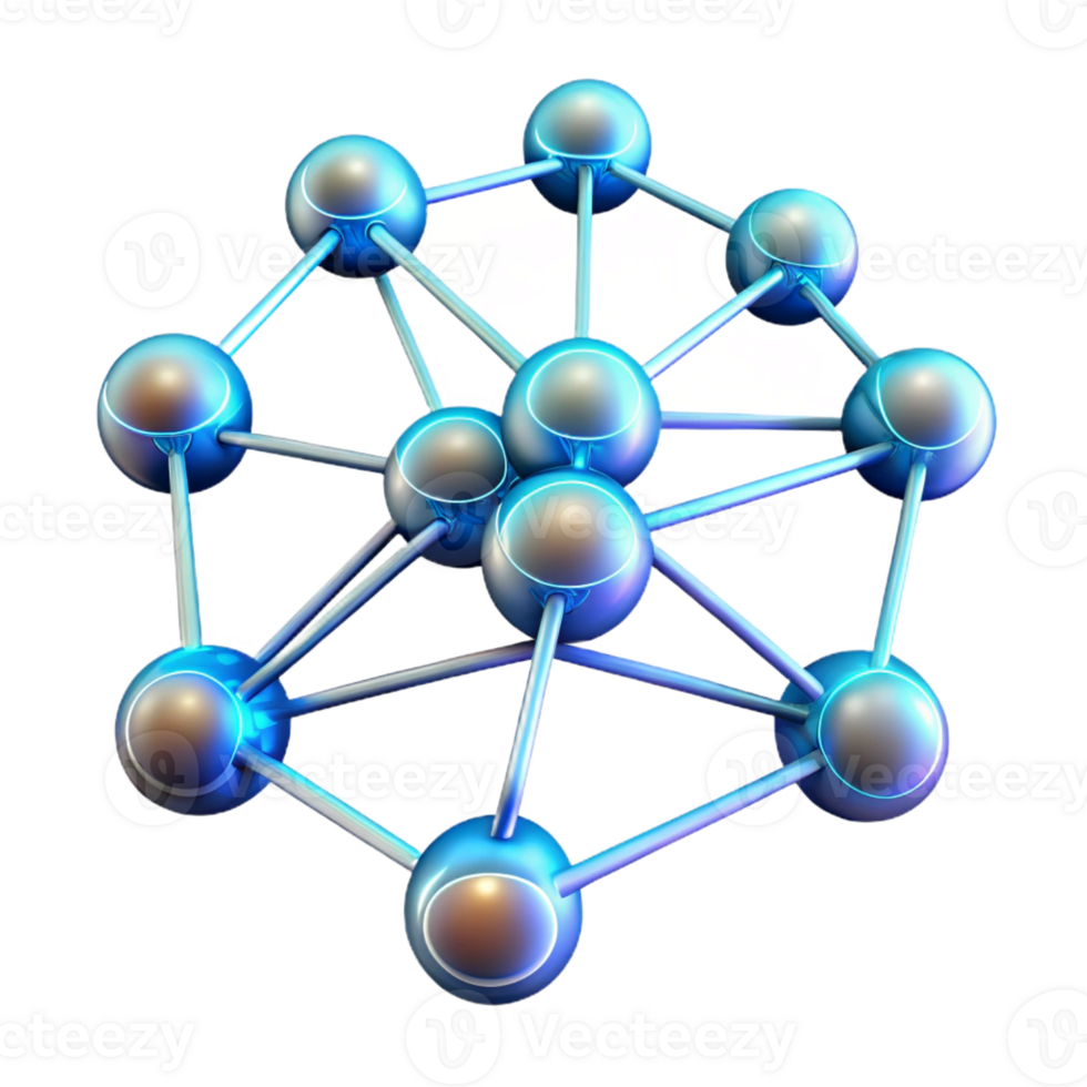 impressive artistic A Network of Glowing Neural Pathways Bi premium png