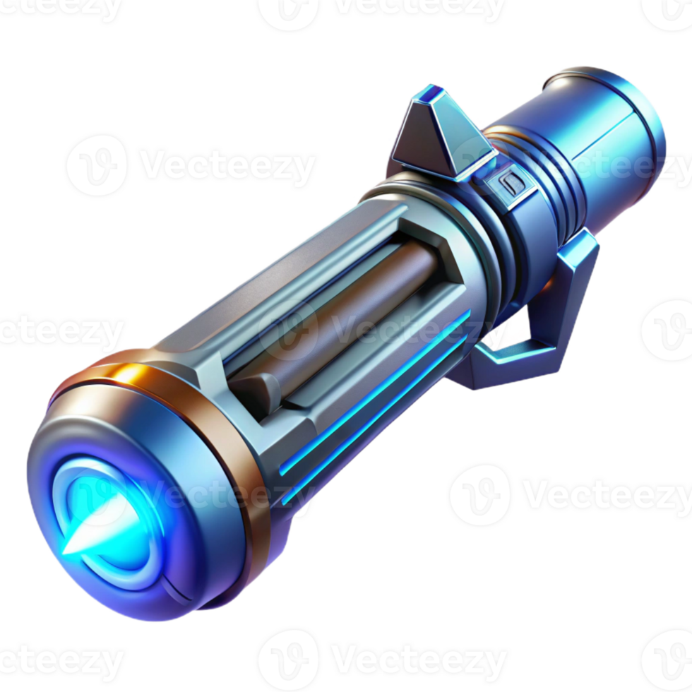 dramatic minimalist A Futuristic Weapon Sleek Design and Glo detailed png