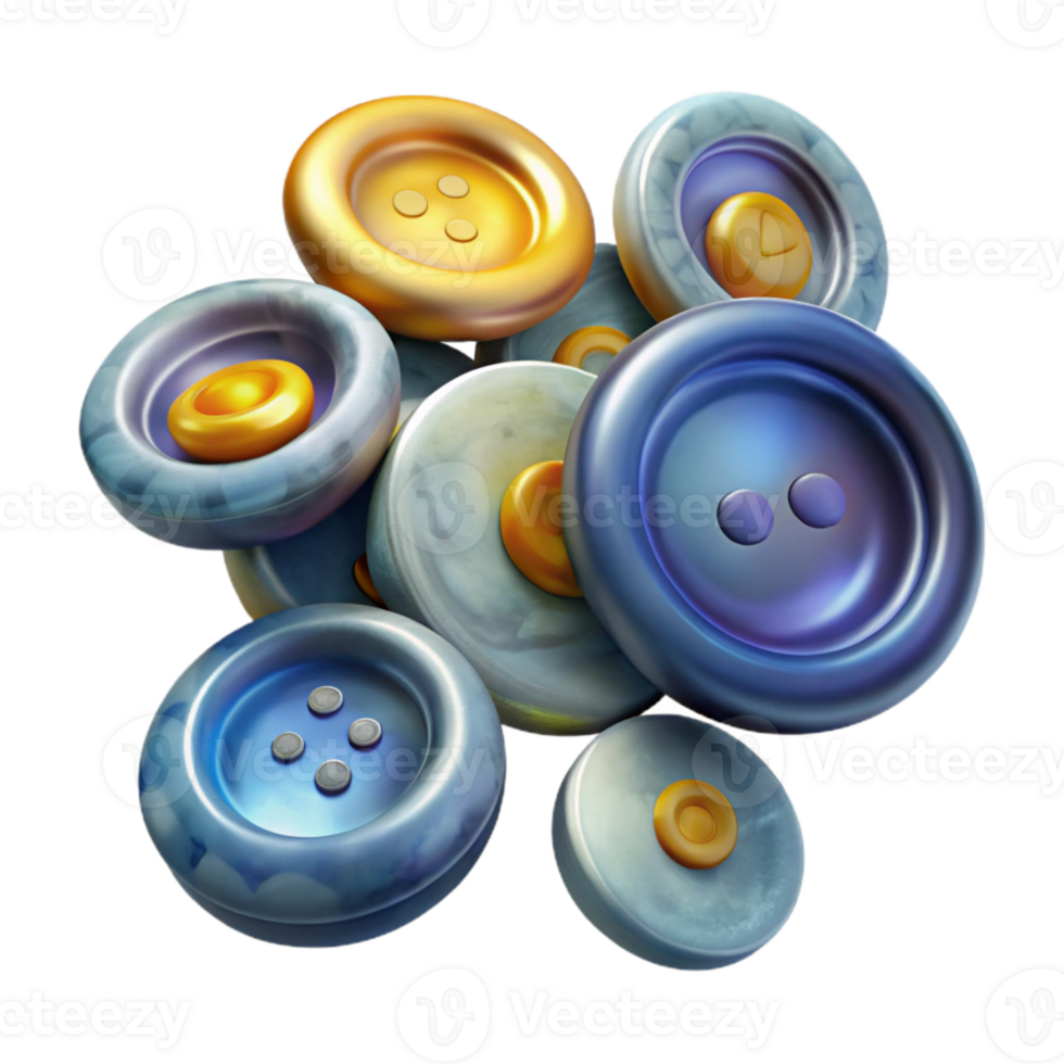 magnificent classic Button Collection Assorted Sizes Transparent professional png
