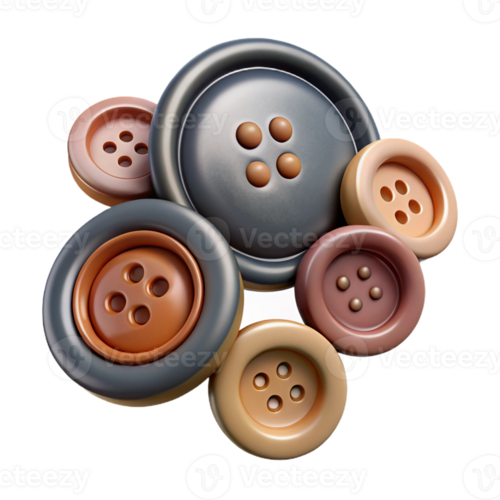 stunning classic Button Collection in Different Sizes Cutout authentic png