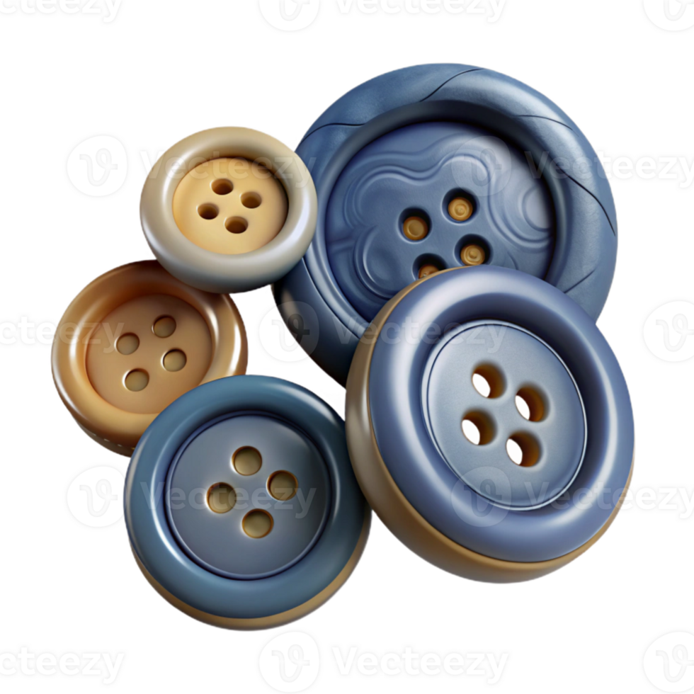 elegant rustic Button Collection in Different Sizes Cutout genuine png