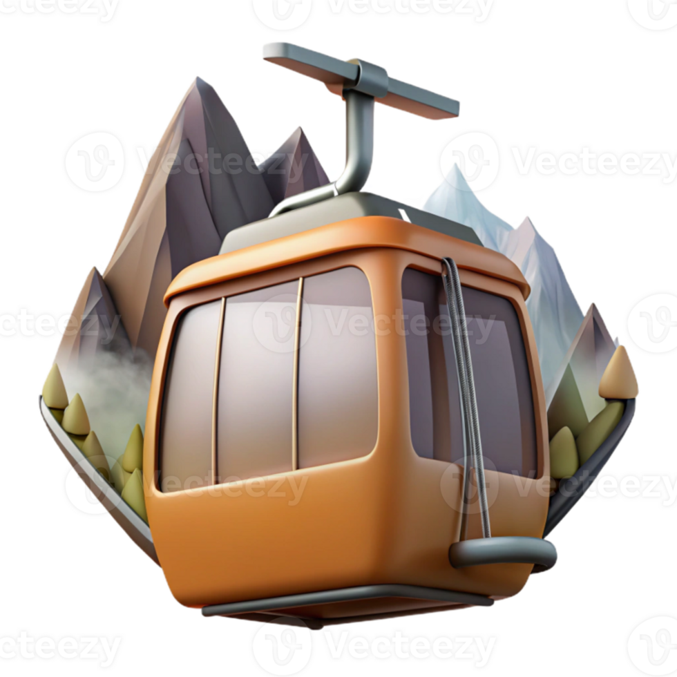 extraordinary modern Cable Car Mountain View Transparent Background exclusive png