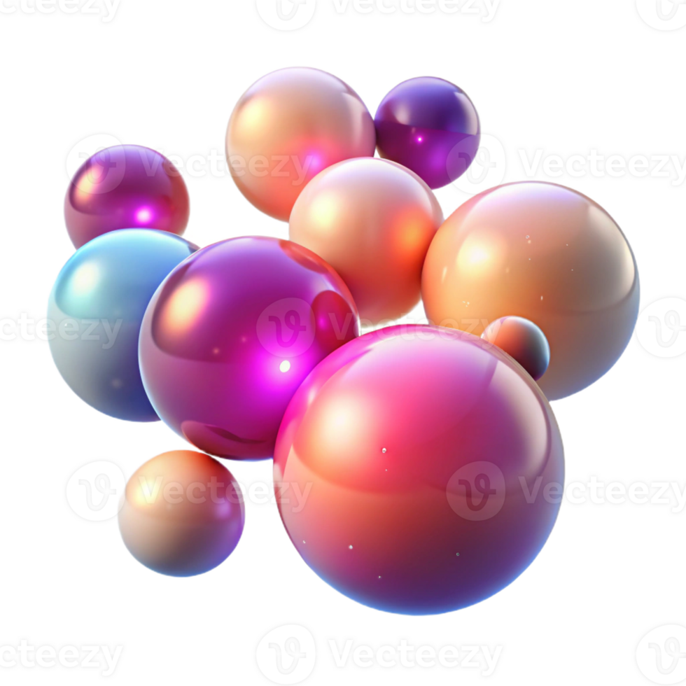 elegant traditional A Field of Colorful Translucent Orbs F 4K png