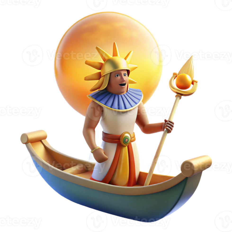 beautiful modern A Powerful Ra the Sun God Sailing Across png