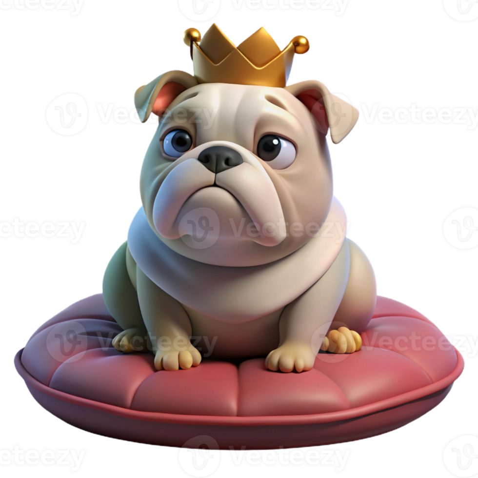 wonderful contemporary A Grumpy Looking Bulldog Wearing a Tiny Cr authentic png