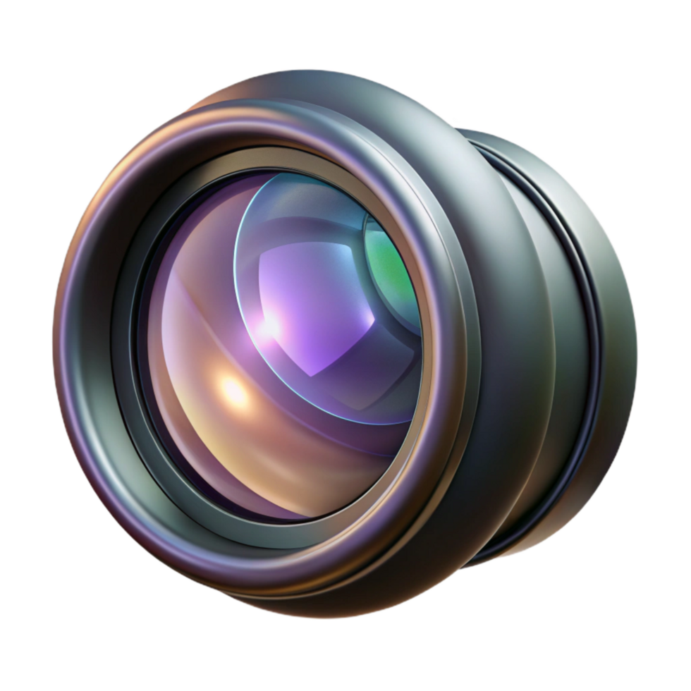 wonderful abstract Camera Lens with Reflections Cutout png