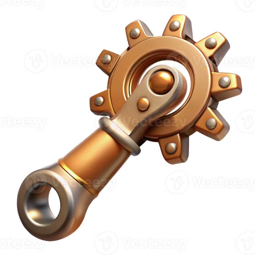 magnificent modern A Steampunk Wrench Intricate Gears and L high resolution png