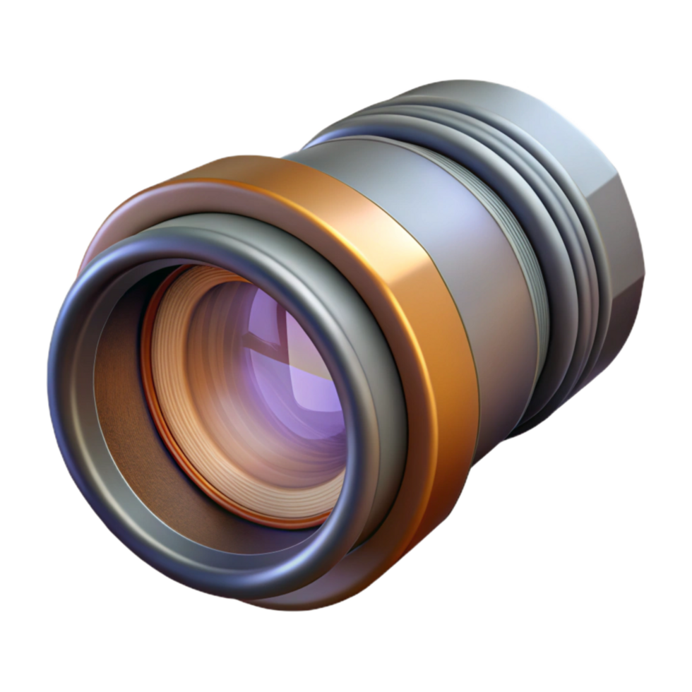 magnificent vintage Camera Lens with Zoom Effect Cutout on Transparent Background professional png