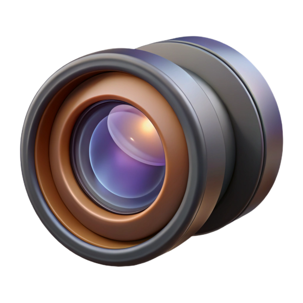 dramatic contemporary Camera Lens with Zoom Effect Cutout on Transparent Background exclusive png
