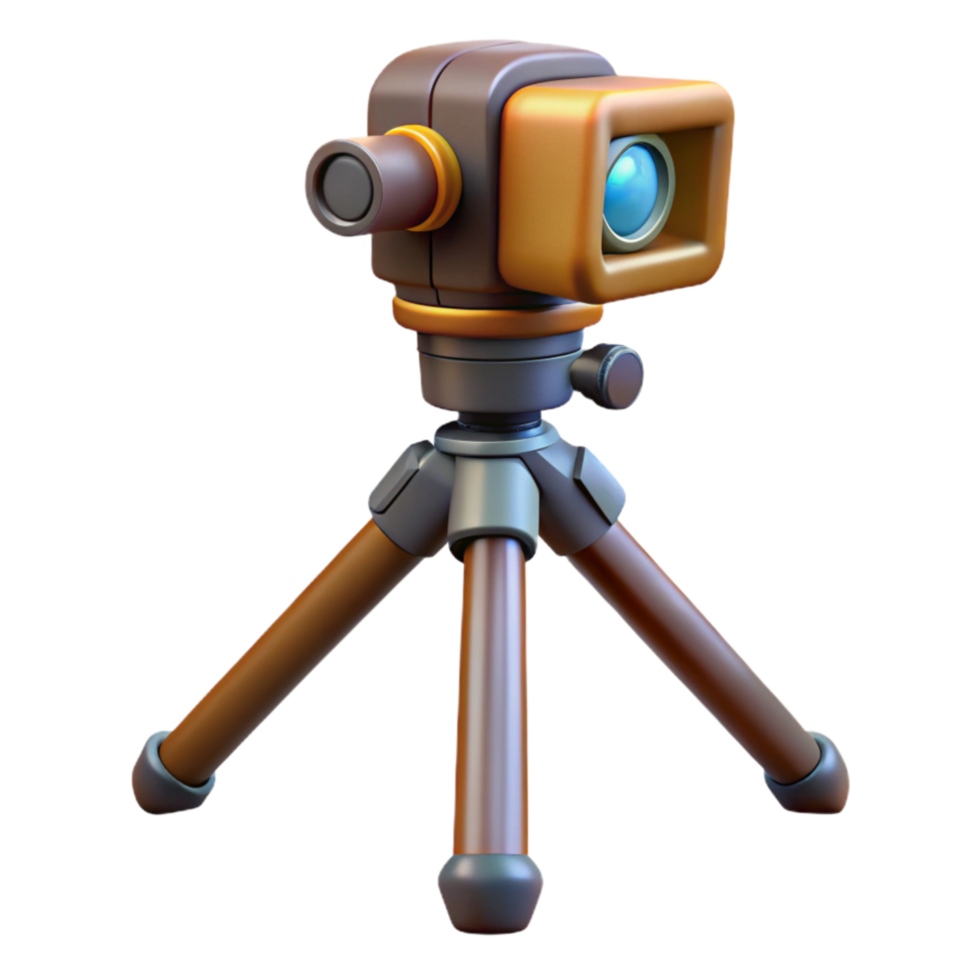vibrant artistic Camera Tripod with Head Transparent Background high quality png