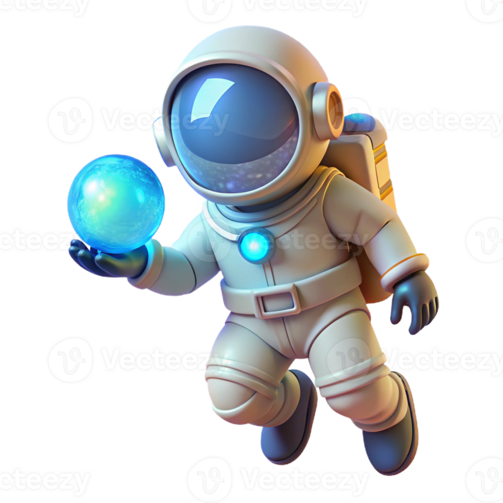stunning contemporary A Lone Astronaut Clad in a Bioluminescen authentic png