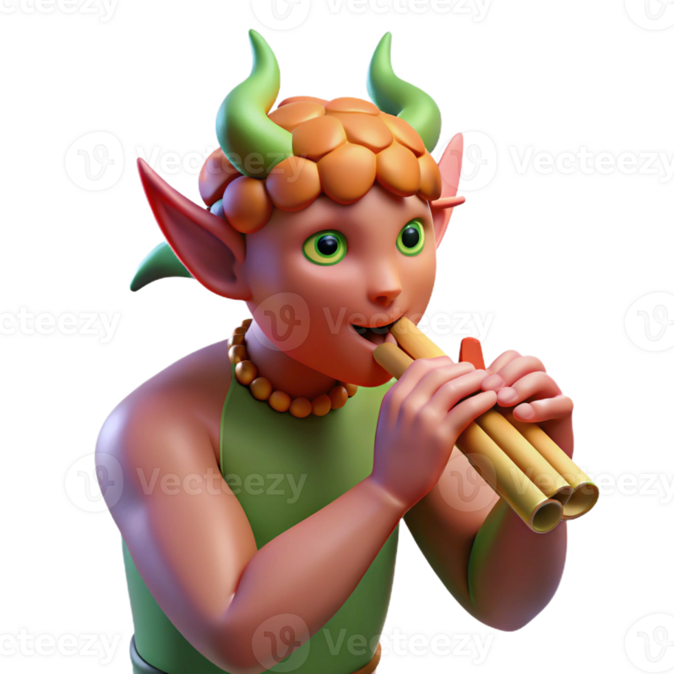 beautiful classic A Mischievous Satyr Playing a Pan Flute genuine png
