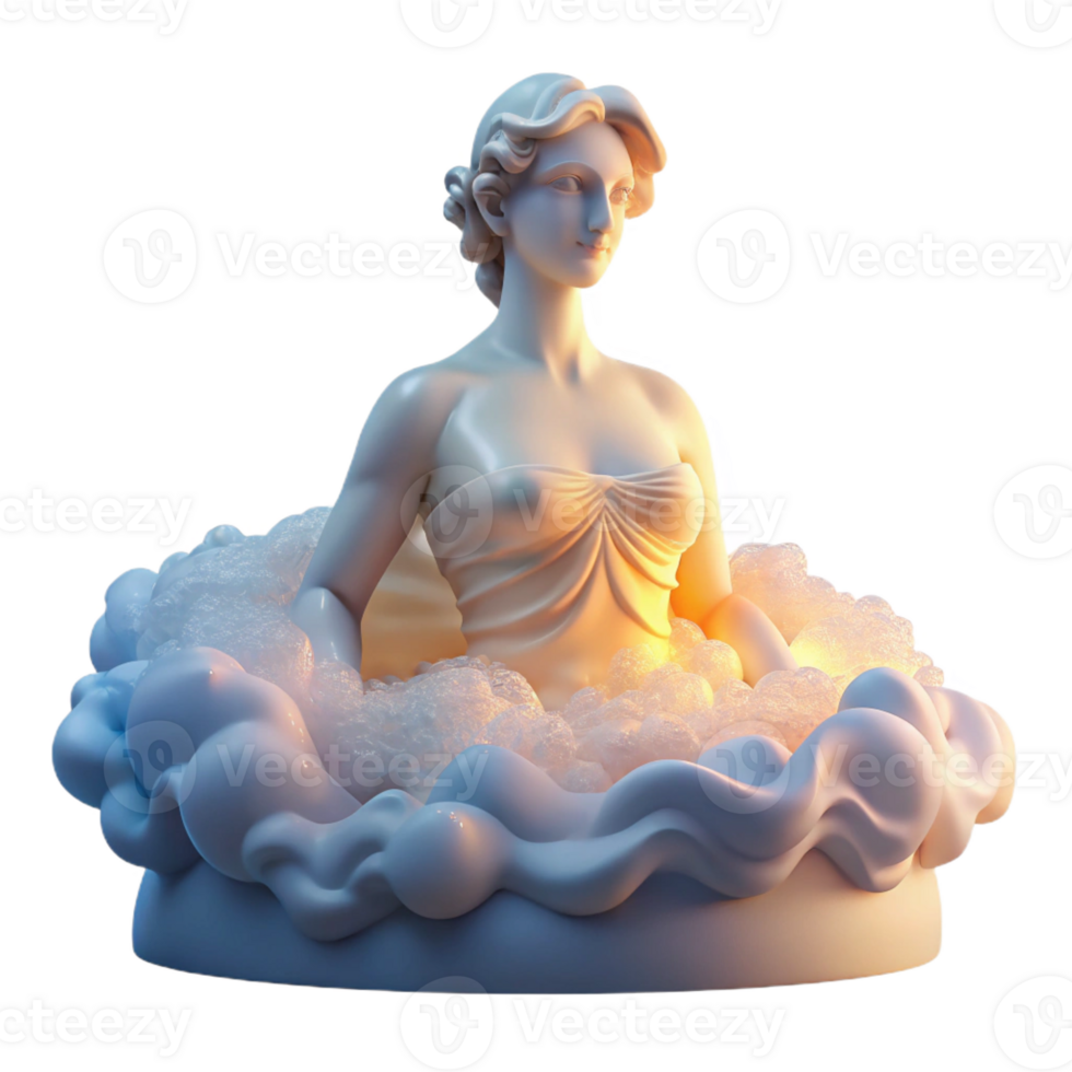 impressive abstract A Serene Aphrodite Rising from the Sea premium png