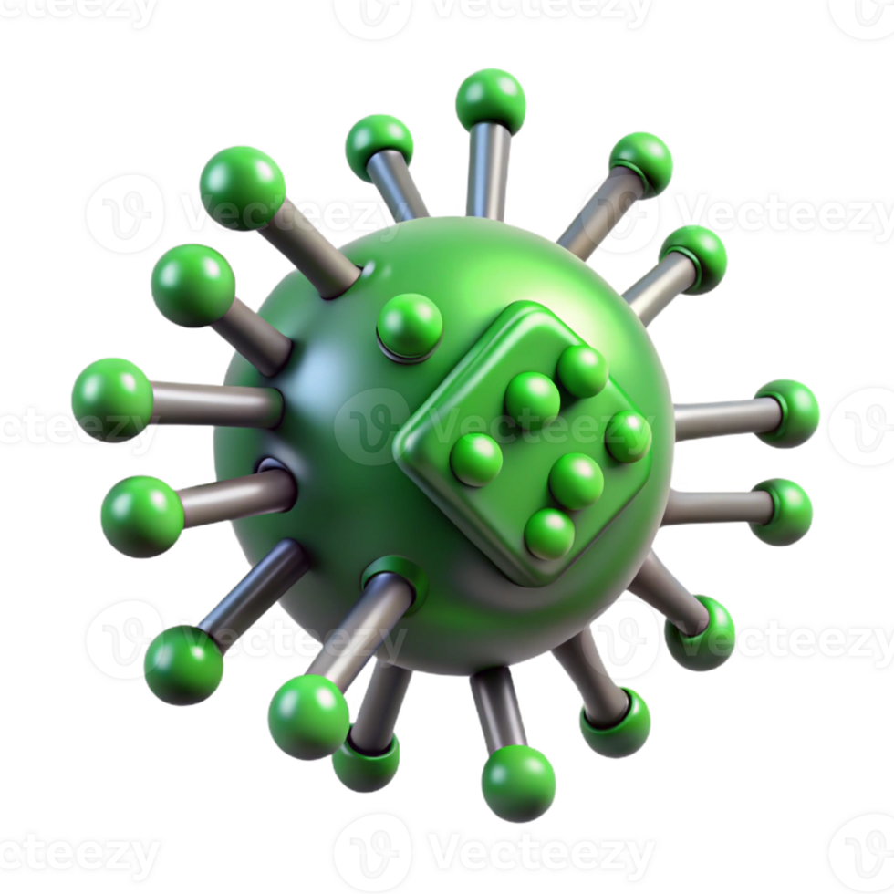 elegant artistic A Microscopic View of a Computer Virus I detailed png