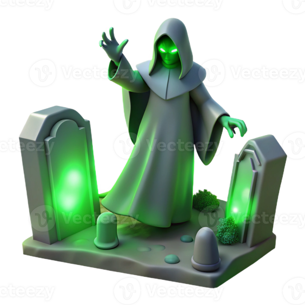 magnificent contemporary A Shadowy Wraith Floating Through a Grave authentic png