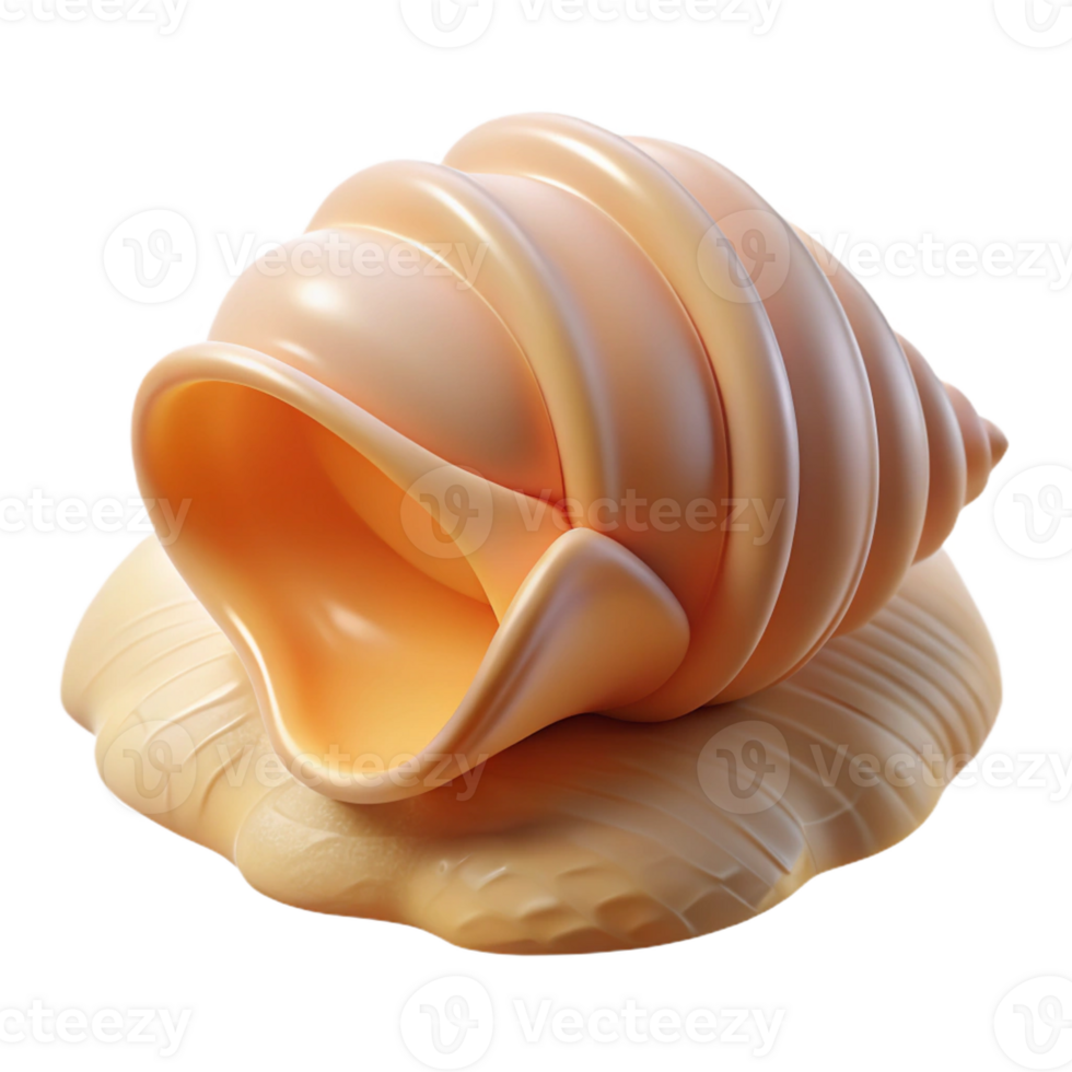 impressive classic Seashell on White Sand Beach high resolution png