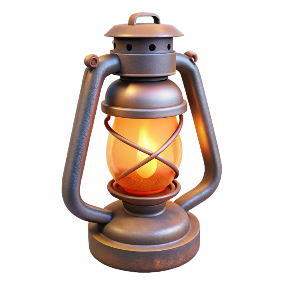 stunning rustic Camping Lantern Emitting Warm Light high quality png