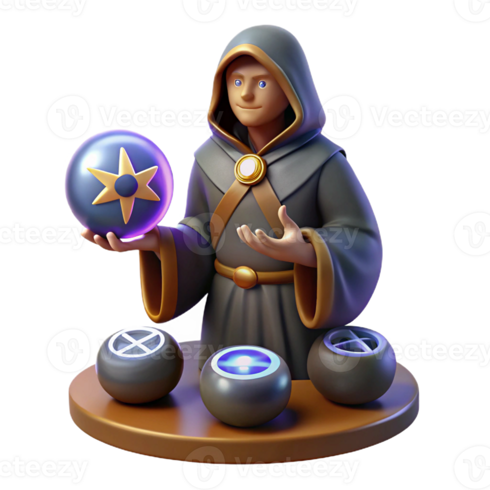 stunning contemporary A Wise Oracle Consulting the Runes Diml detailed png