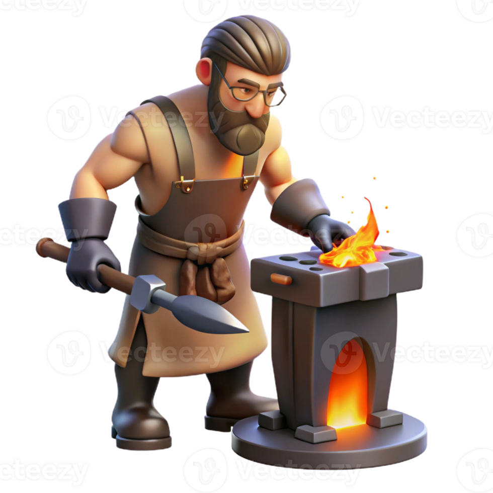 elegant minimalist A Cyclops Forging a Weapon Intricate Deta original png