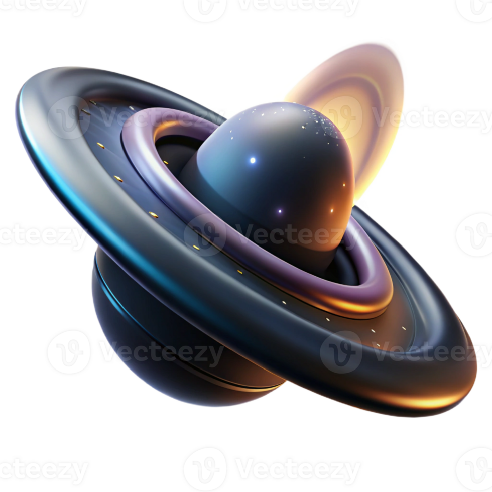 wonderful vintage A Spaceship Escaping a Black Hole Swir premium png