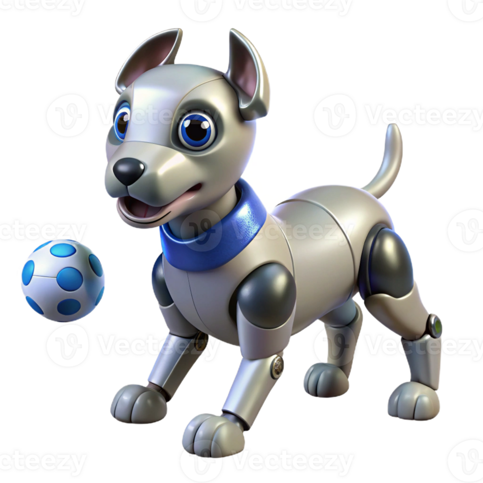extraordinary contemporary A Robot Dog Playing Fetch in a Park Dayti high resolution png