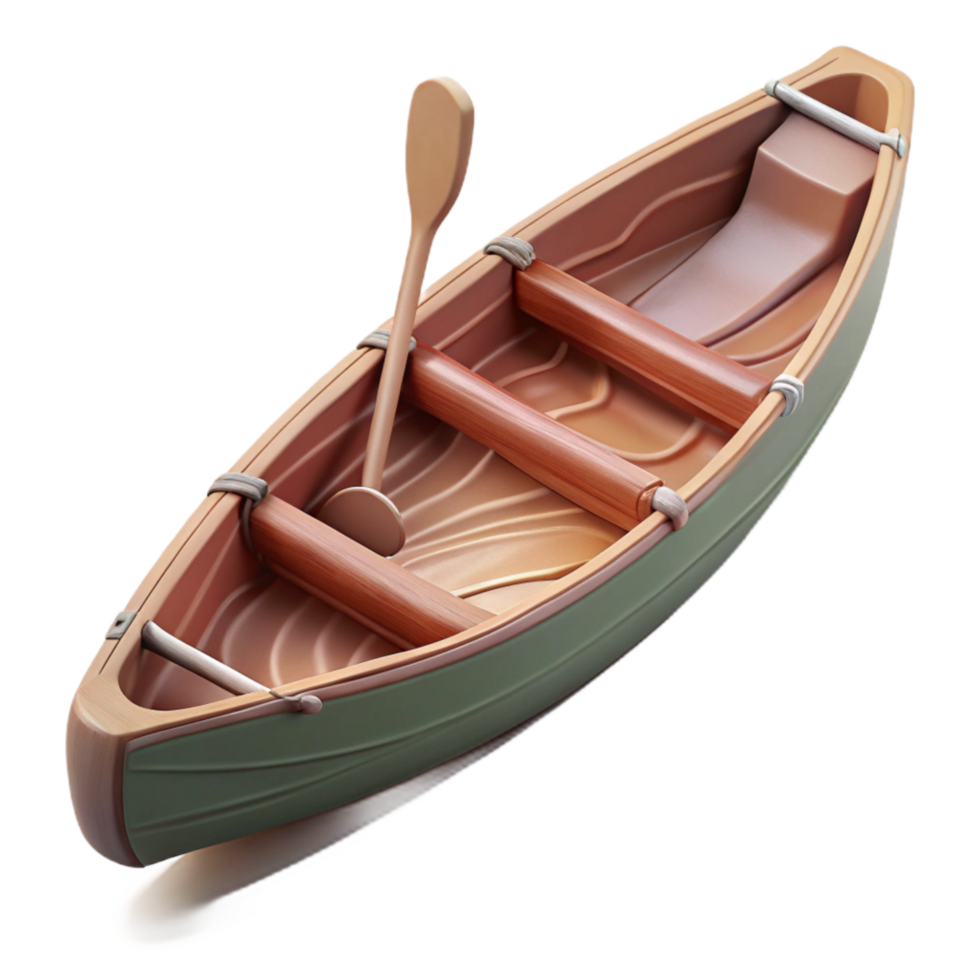 dramatic classic Canoe on River Element professional png